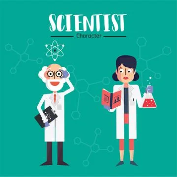 Scientist character Stock Illustration