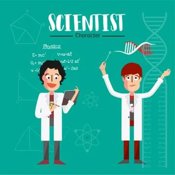 Scientist character Stock Illustration