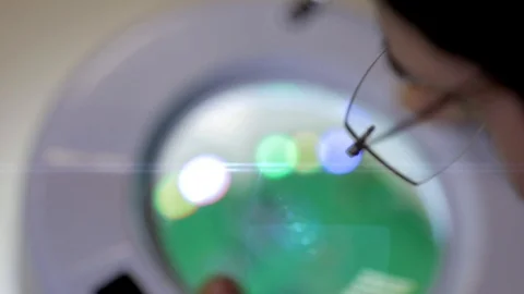 Scientist checking electrical circuit Stock-Footage 97991788