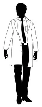 Scientist Chemist Pharmacist Man Silhouette Person Stock Illustration