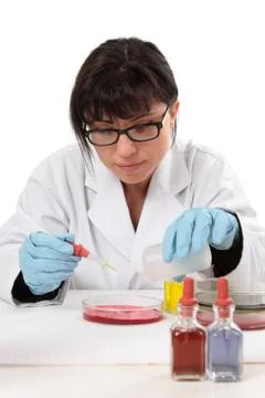 Scientist chemist at work Stock Photos