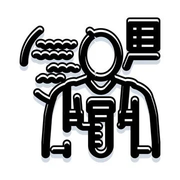 Scientist communicating data and analyzing research results Stock Illustration