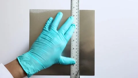 Scientist Cutting Aluminum-Backed Thin Layer Chromatography (TLC) Plate Stock Footage 321971069