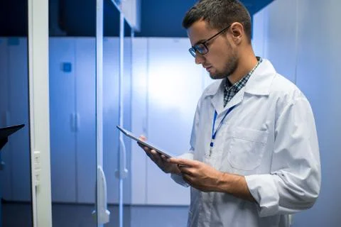 Scientist in Data Laboratory Foto stock