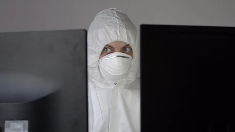 Scientist is developing a medicine against coronavirus. Stock Footage 127563306