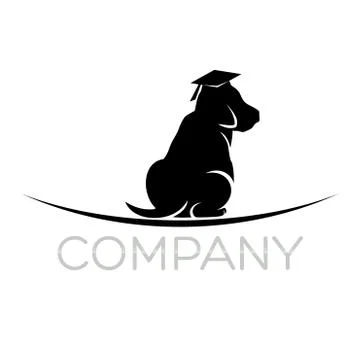 Scientist dog logo Stock Illustration