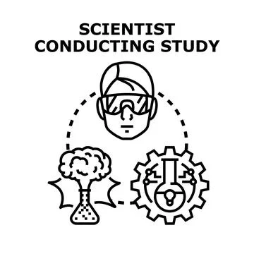 Scientist doing research, experimentation, and innovation Stock-Illustration