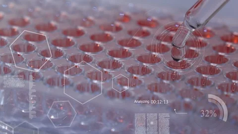 Scientist dropping chemical solution for analyzing :  for testing in laboratory Stock Footage 93011376