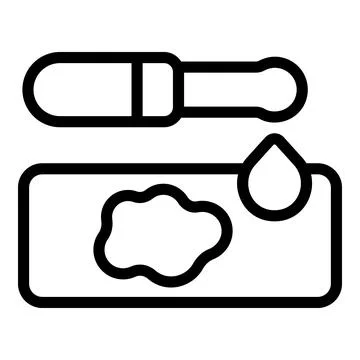 Scientist dropping liquid on microscope slide for analysis Stock Illustration