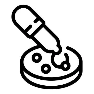 Scientist dropping liquid on petri dish with pipette in laboratory experiment Ilustração Stock
