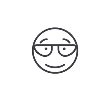 Scientist Emoji concept line editable vector, concept icon. Scientist Emoji Stock Illustration