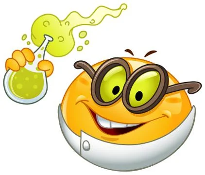Scientist emoticon Stock Illustration