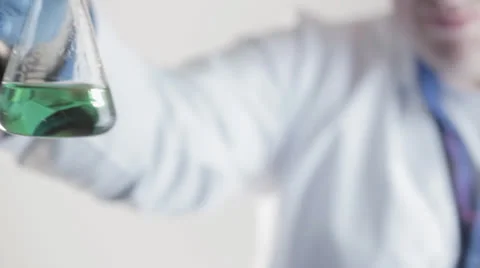 Scientist with flask Stock Footage 23542160