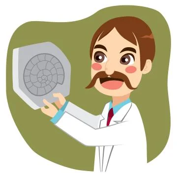 Scientist Fossil Stock Illustration
