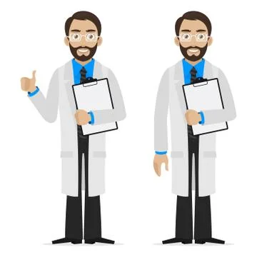 Scientist holds file Ilustración de archivo