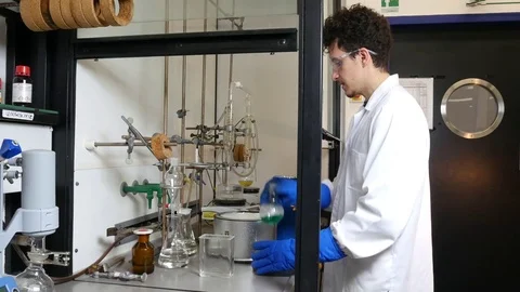 Scientist at a lab. 스톡 동영상 79823679