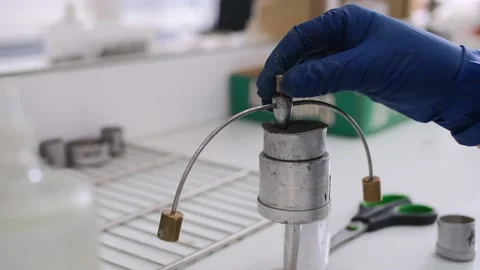 Scientist In A Laboratory Analyzes The Soil, Soil Research, experiments Stock Footage 231739475