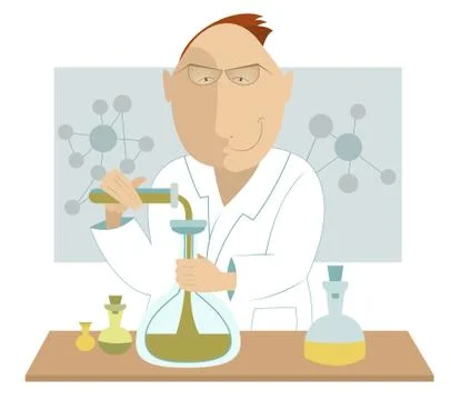 Scientist at the laboratory Stock Illustration