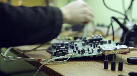 Scientist in laboratory parses the device Stock Footage 61760522