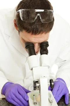 Scientist Looking at Sample Stock Photos