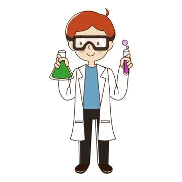 Scientist man Illustrazione stock