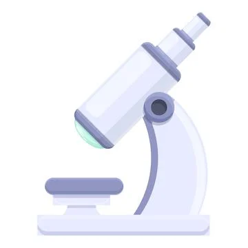 Scientist microscope icon, cartoon style Stock Illustration
