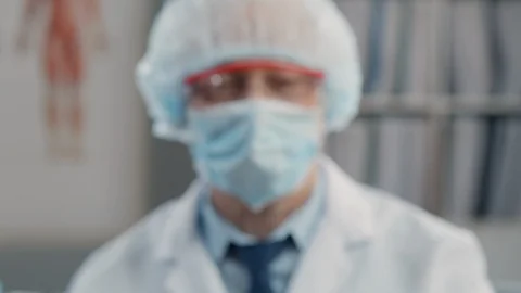 Scientist with negative blood sample test tube for ncov-2019 Stock Footage 127377876