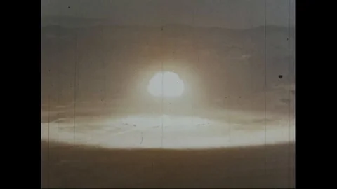 Scientist observe atomic bomb explosion from flying laboratory - 1953 Stock Footage 106047245