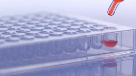 Scientist or doctor testing in laboratory for analysis or researching Stock Footage 90539500