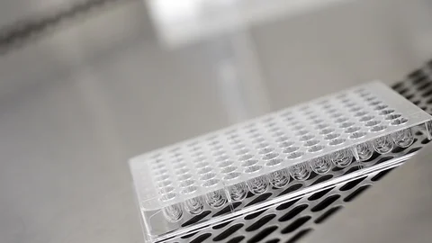 Scientist or doctor testing in laboratory for analysis or researching Stock Footage 90609960