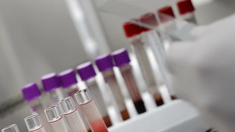 Scientist or doctor testing in laboratory for analysis or researching Stock Footage 90611996