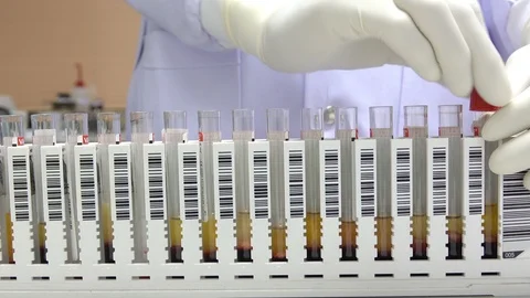 Scientist or doctor testing in laboratory for analysis or researching Stock Footage 90633117