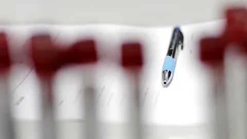 Scientist or doctor testing in laboratory for analysis or researching Stock Footage 90636324