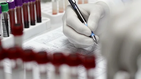 Scientist or doctor testing in laboratory for analysis or researching Stock Footage 90636667
