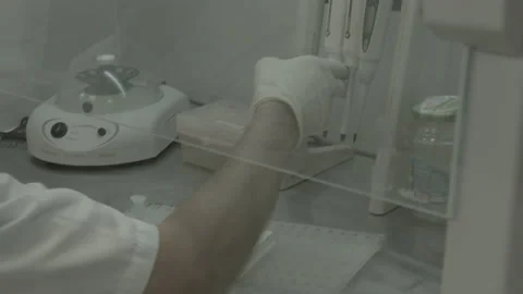 Scientist performs a blood test for covid Video stock 143161635