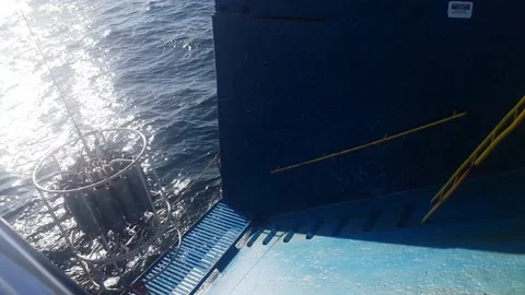 Scientist Preparing Oceanographic Rosette Ctd Video stock 138752542