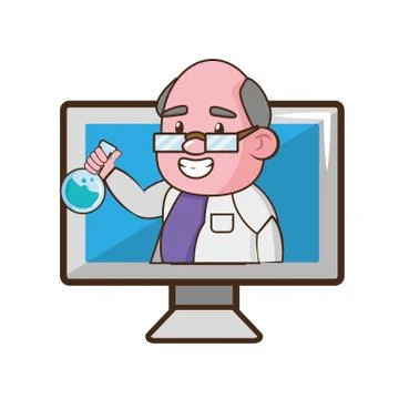 Scientist professor science 스톡 일러스트