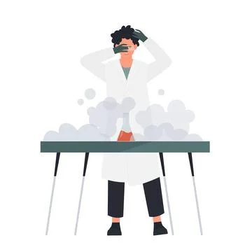 Scientist project experiment Illustrazione stock