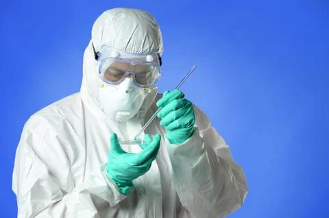 Scientist in Protective Gear Stock Photos