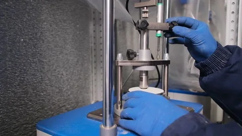 Scientist in the refrigerator in the laboratory analyzes the soil Stock Footage 231740109