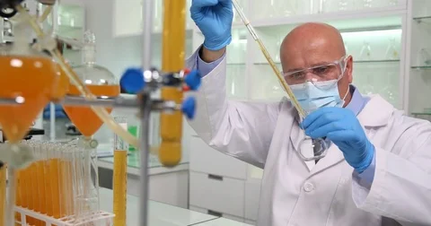 Scientist in Research Laboratory Genetically Experiment Test and Experiment Stock Footage 83688495