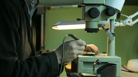 Scientist solder, close-up Stock Footage 42820970