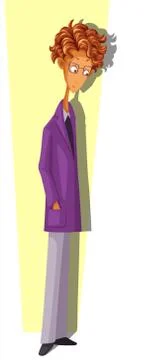 A scientist with specs Stock Illustration