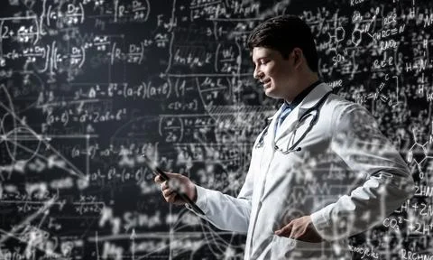 Scientist with tablet Stock Photos