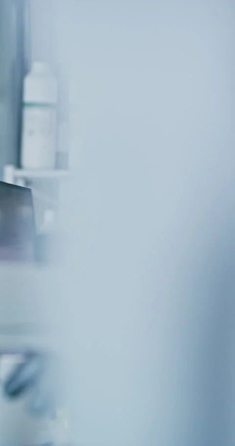 Scientist, team or computer with discussion in lab for clinical trial, medical Stock Footage 331518865