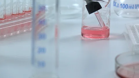 Scientist testing DNA biochemistry in laboratory. health care concept. Stock Footage 123821432