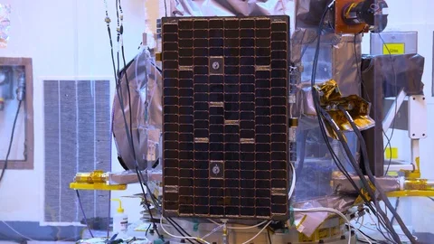 Scientist testing TESS Solar Array - 2018 Stock Footage 112130130