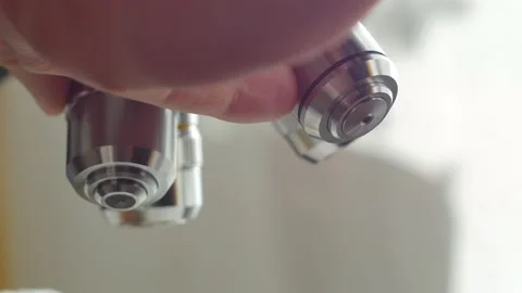 A scientist uses a microscope in the laboratory. Stock Footage 220337889
