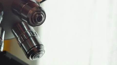 A scientist uses a microscope in the laboratory. Stock Footage 220338059