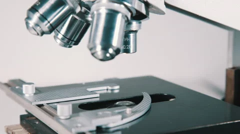 Scientist using a microscope in laboratory Vídeo Stock 56372236